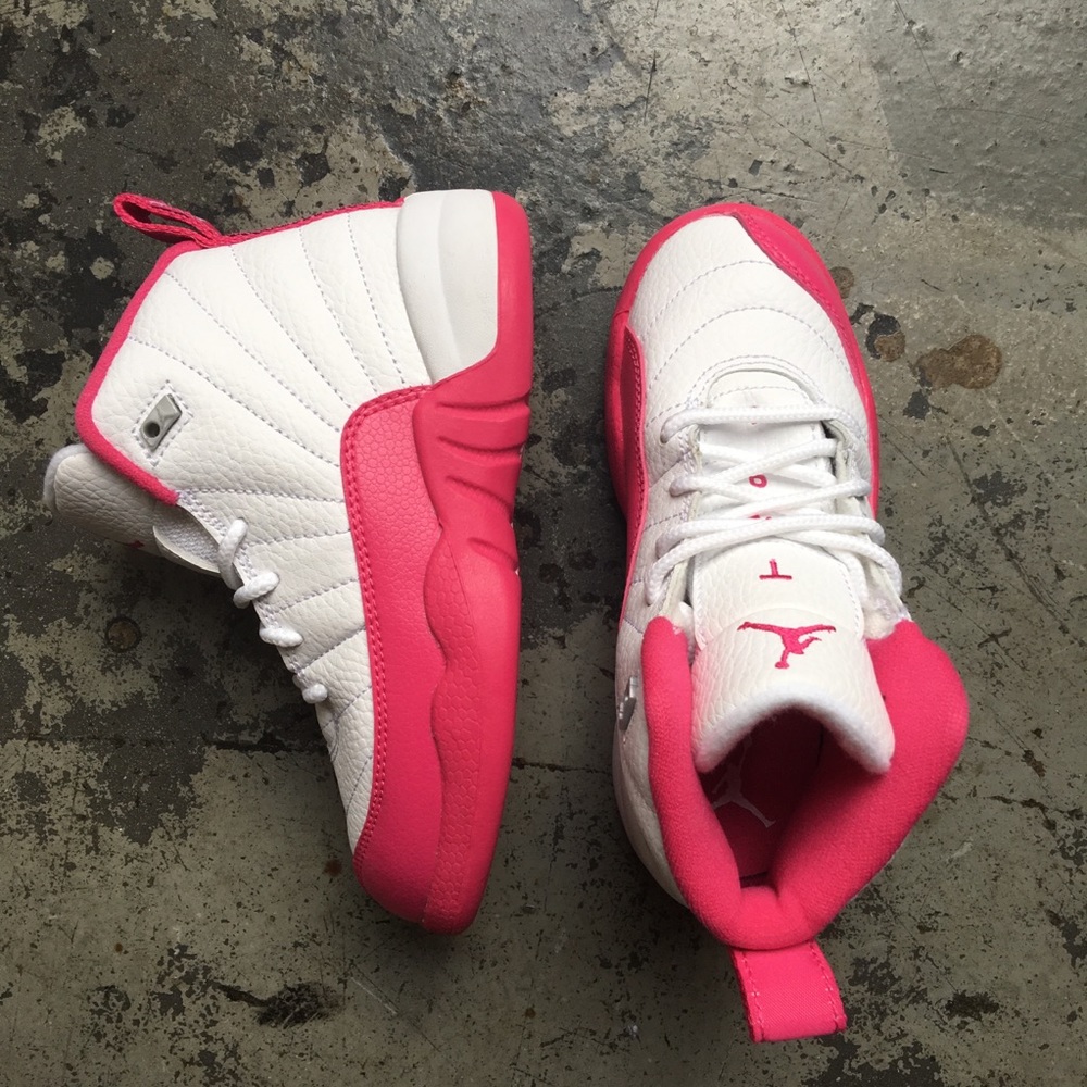 Air Jordan Retro 12 Vivid Pink in kids sizes!!