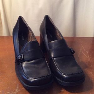 Brand New Nine West Heeled Leather Loafers