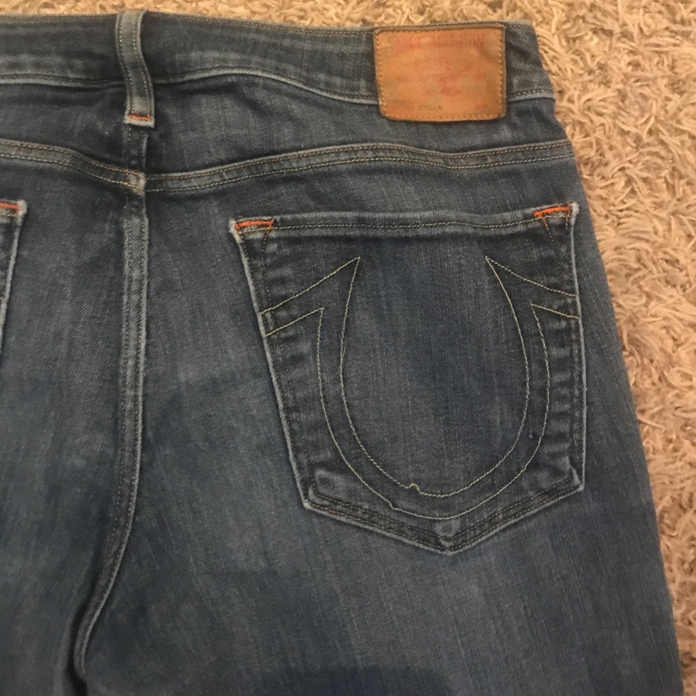 True Religion Stella Faded and Worn Denimn