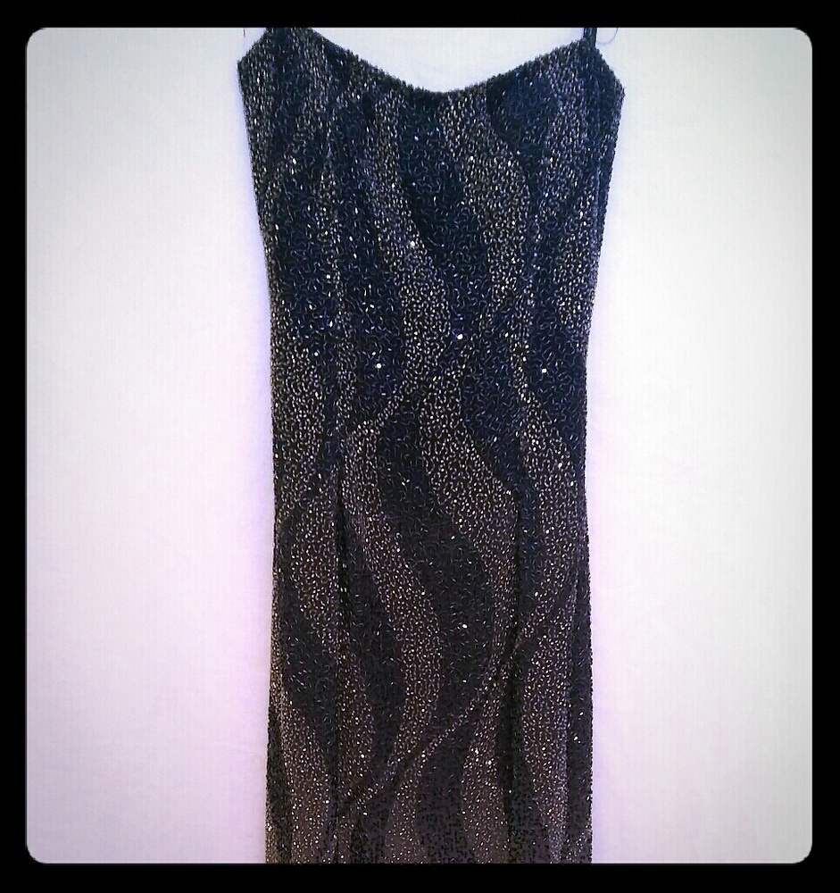⭐100% silk fully beaded Je' Matadi Formal