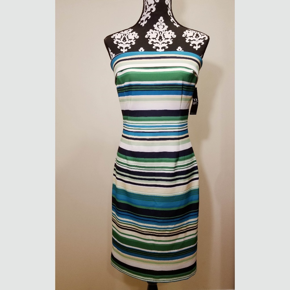 Striped Strapless dress - NEW!