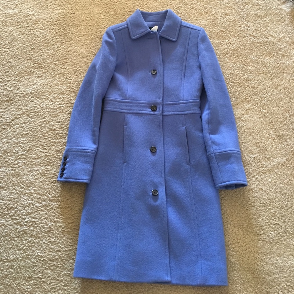 J. Crew Double Cloth Lady Coat in bright hydrangea