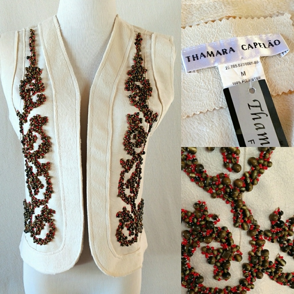 Thamara Capelao Cream Soft Cats Eye Vest
