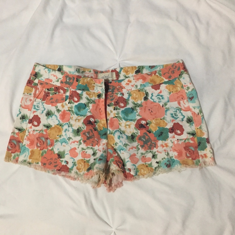 Floral Denim Short