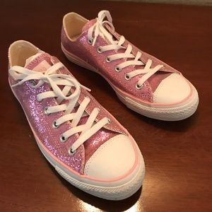 Pink Sparkle Ladies Converse All Stars.