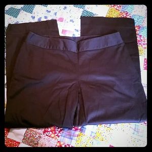 Express Dark Brown Stretch Cropped Pants Size 9/10