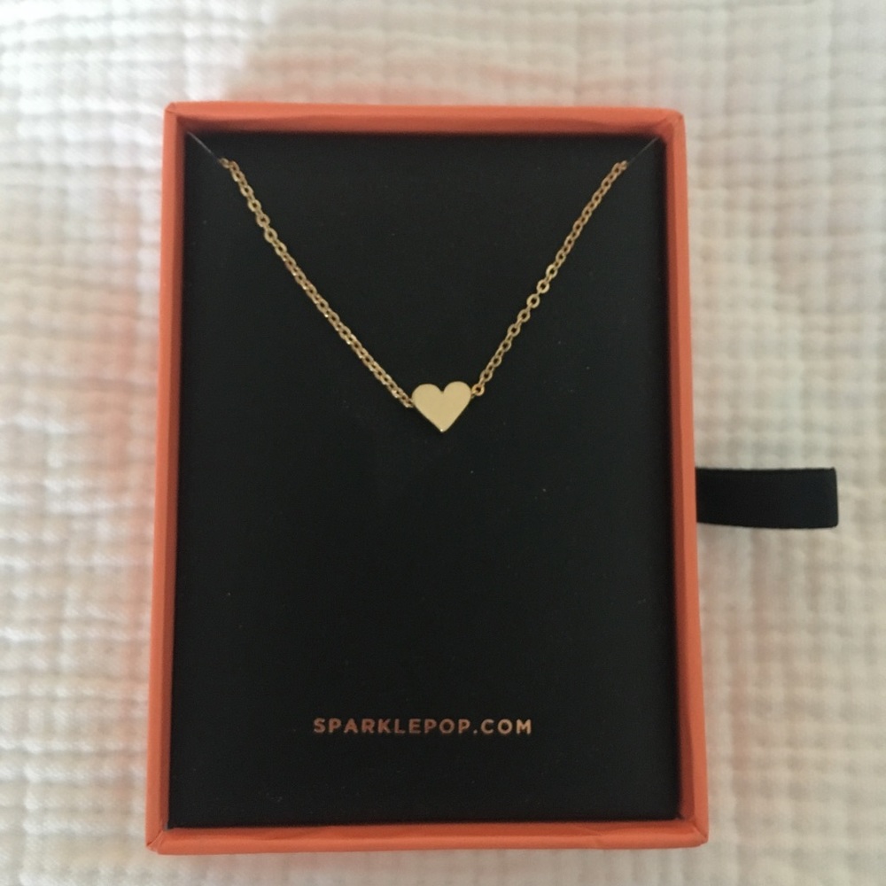 Sparklepop Tiny Heart 18k Gold Necklace