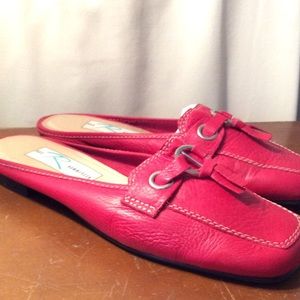 Red Leather Loafer/Slides