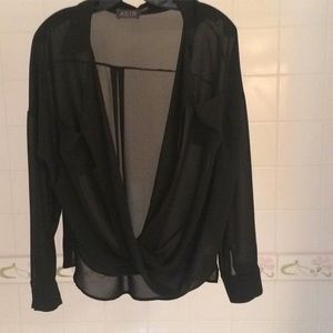 Black ASTR draping top.
