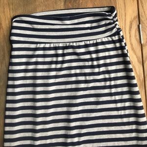 FREE Maxi skirt : navy blue/gray striped.