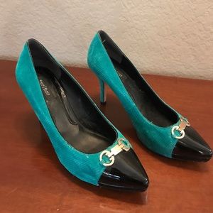 Teal and Black White House Black Market Heels.