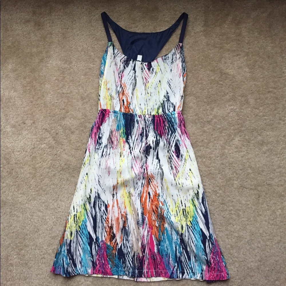 Women’s strapless dress.