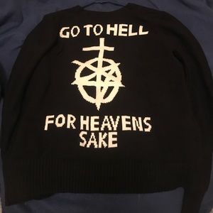 UNIF GO TO HELL FOR HEAVENS SAKE CARDIGAN