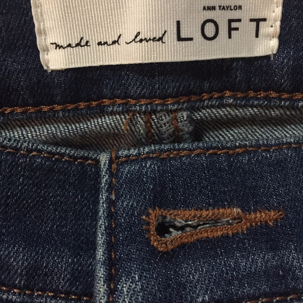 Ann Taylor Loft High Rise Flared Jeans PETITE