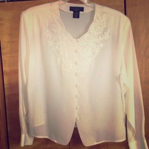 Beautiful white blouse with embroidery