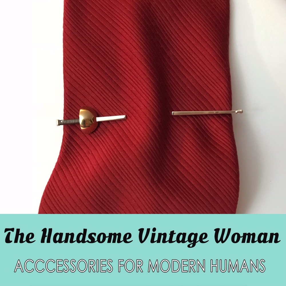 Vintage Sword Tie Clip, Pierced Look