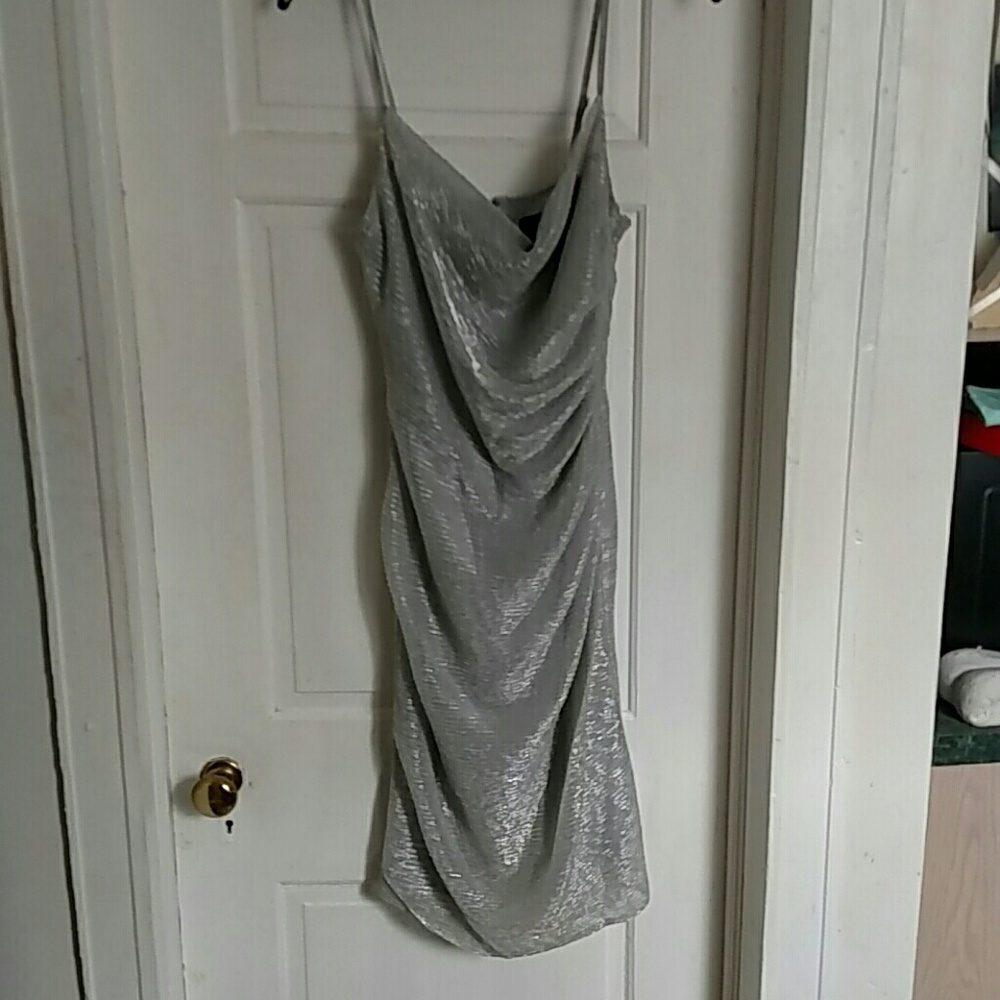 Laundry by Shelli Segal Silver Dress