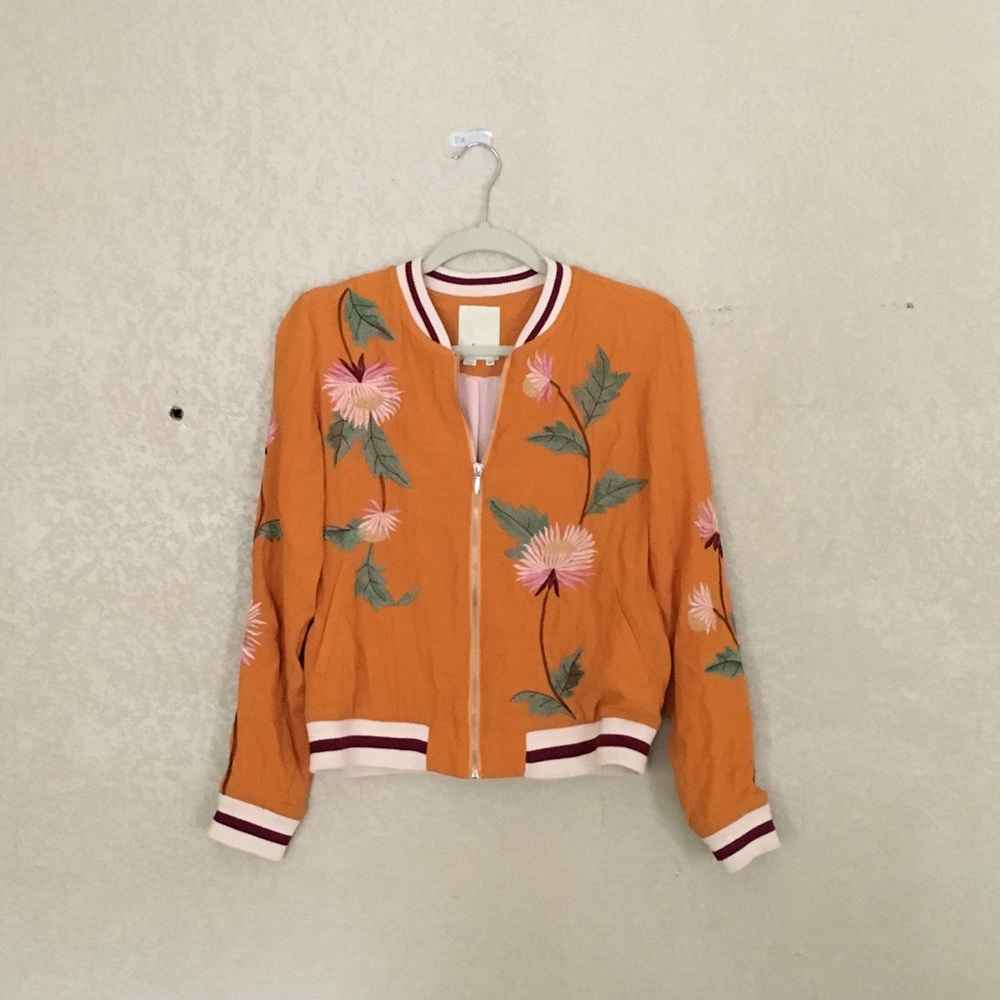 Elevenses Embroidered Bomber by Anthropologie