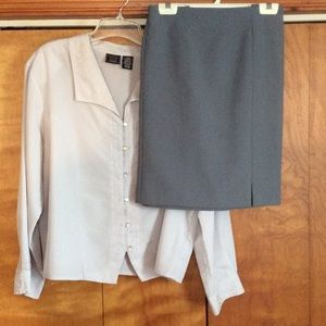 Grey Business Skirt