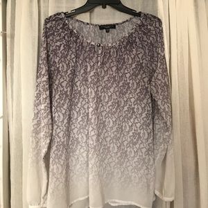 Long sleeve ombre shirt