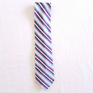 Paul Frederick diagonal stripe silk tie