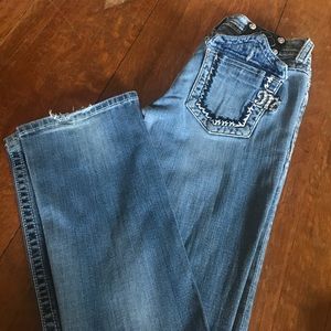 Miss Me boot cut jeans 28 missing button