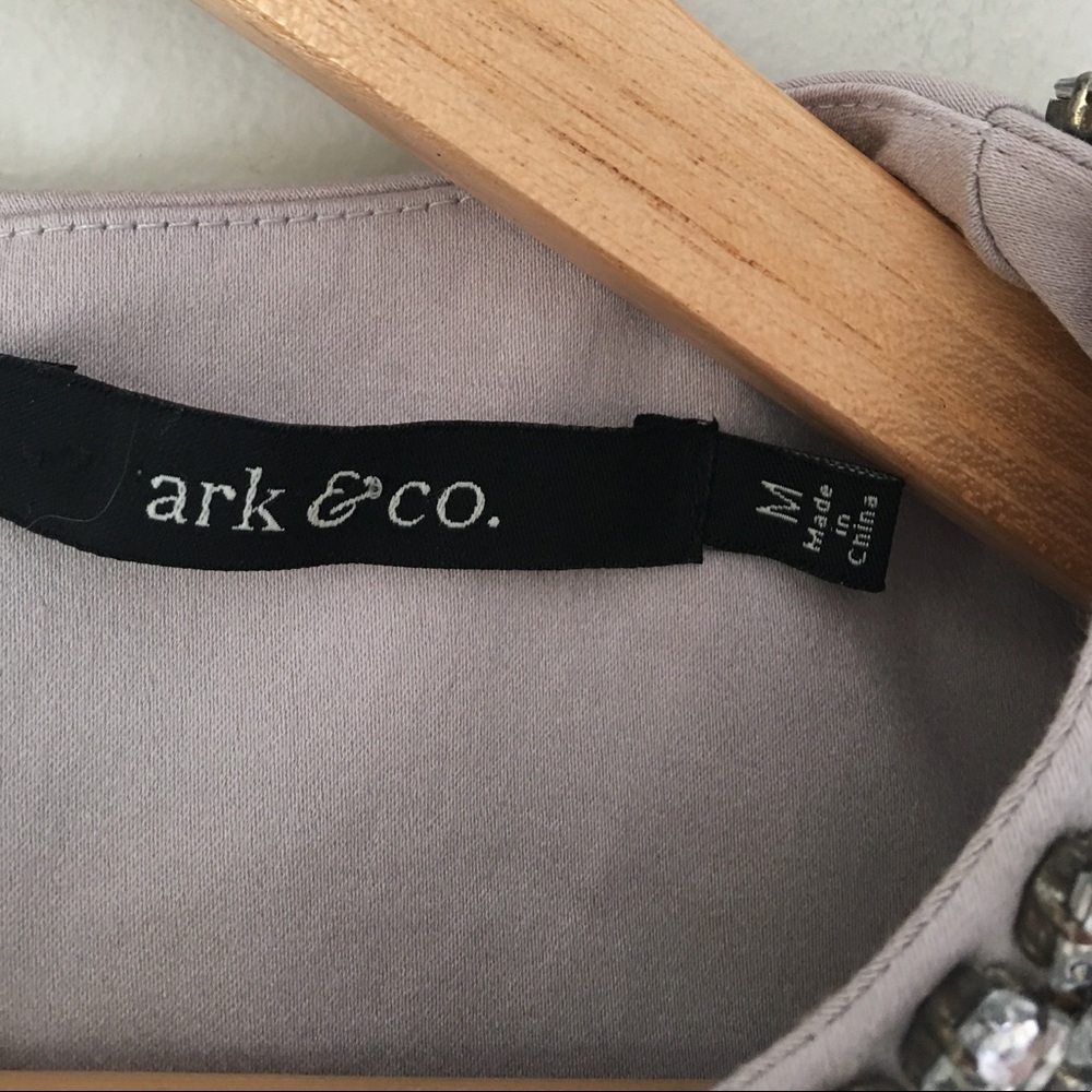 Ark & Co. Gray Jewel Neck Peplum Dress - Picture 5 of 5