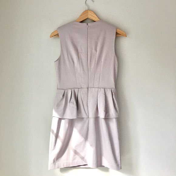 Ark & Co. Gray Jewel Neck Peplum Dress - Picture 4 of 5