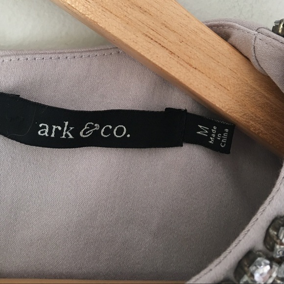 Ark & Co. Gray Jewel Neck Peplum Dress - Picture 5 of 5