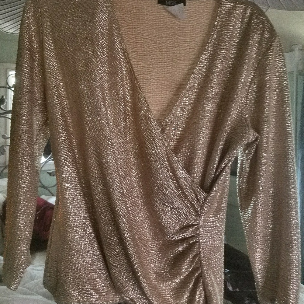 gold shiny shirt