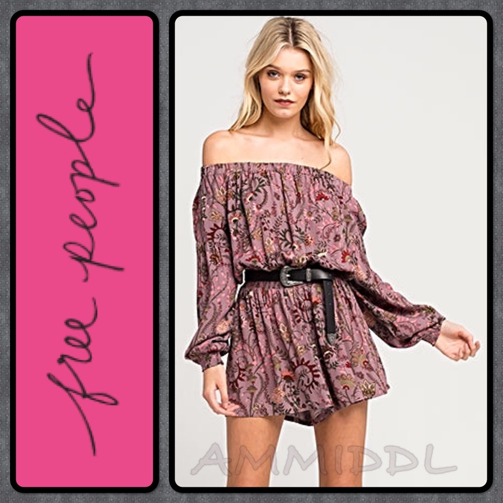 🆕Pretty & Free Off Shoulder Romper - Picture 1 of 8