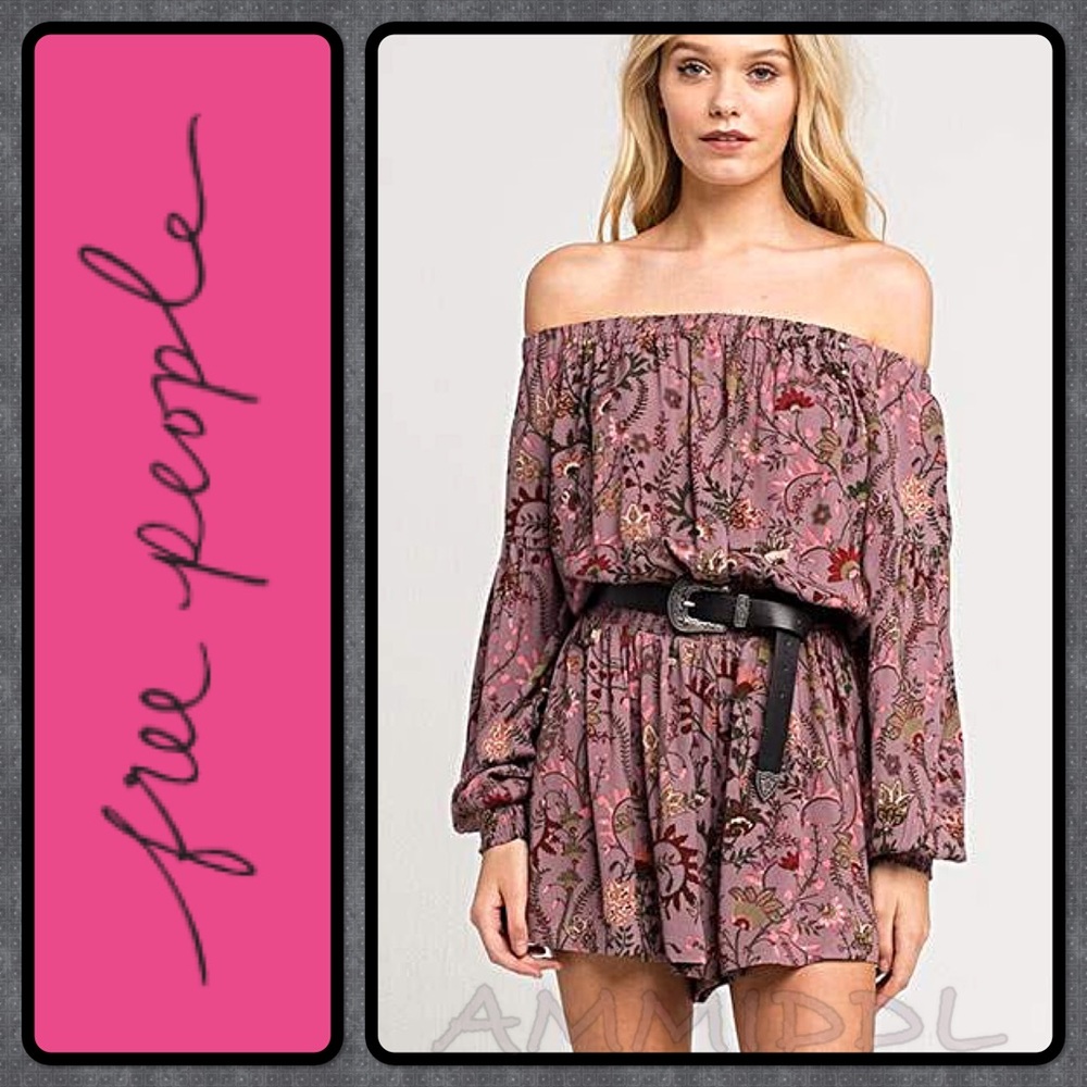 🆕Pretty & Free Off Shoulder Romper - Picture 5 of 8