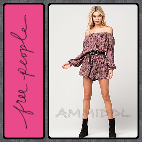 🆕Pretty & Free Off Shoulder Romper - Picture 2 of 8