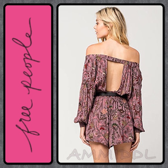 🆕Pretty & Free Off Shoulder Romper - Picture 3 of 8