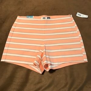 Peach Striped Shorts
