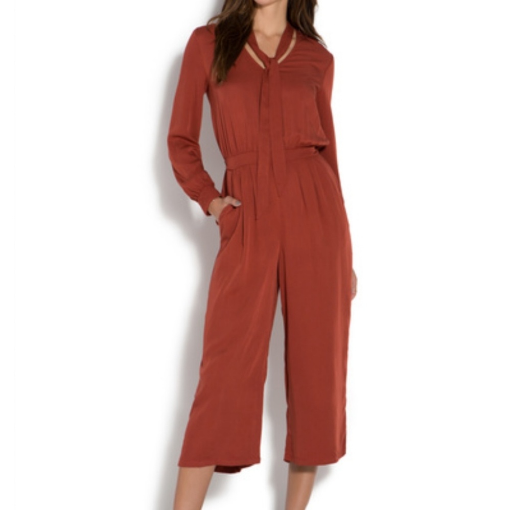 Burnt orange Shoedazzle /JustFab jumpsuit