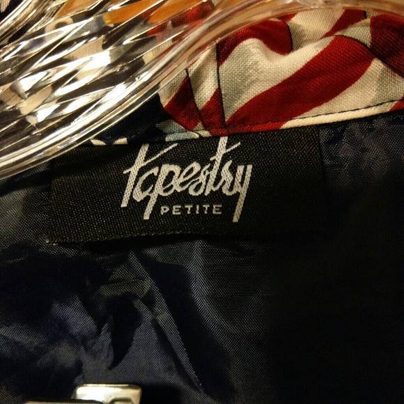 American Flag Print Zip Jacket by Tapestry. Petite - Picture 4 of 4