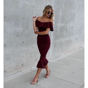 Havana Ruffle Midi Dress