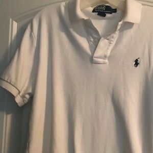 Men’s adult Small White Polo short sleeve shirt