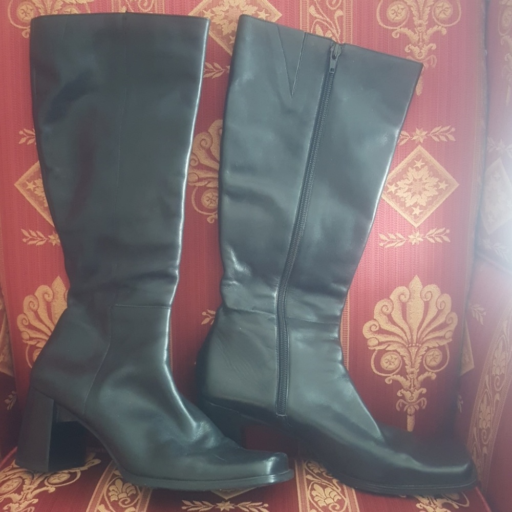 Nine West Black Leather Boots