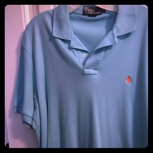 Men’s Turquoise short sleeve Polo size Lg