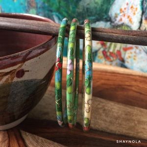 Cloisonné Bangle Set