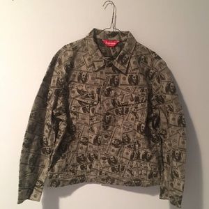 Supreme 100 Dollar Bill Denim Jacket