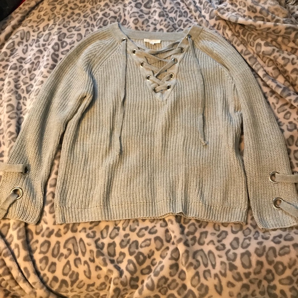 Gray boutique sweater. Brand new!