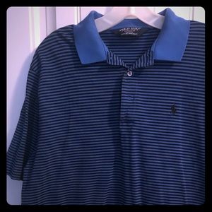 Men’s Blue/navy striped Polo size Lg