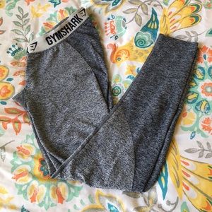 Gymshark flex leggings in gray/sapphire blue