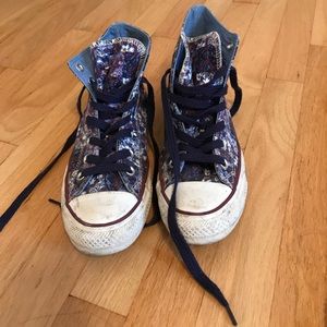 High top floral converse