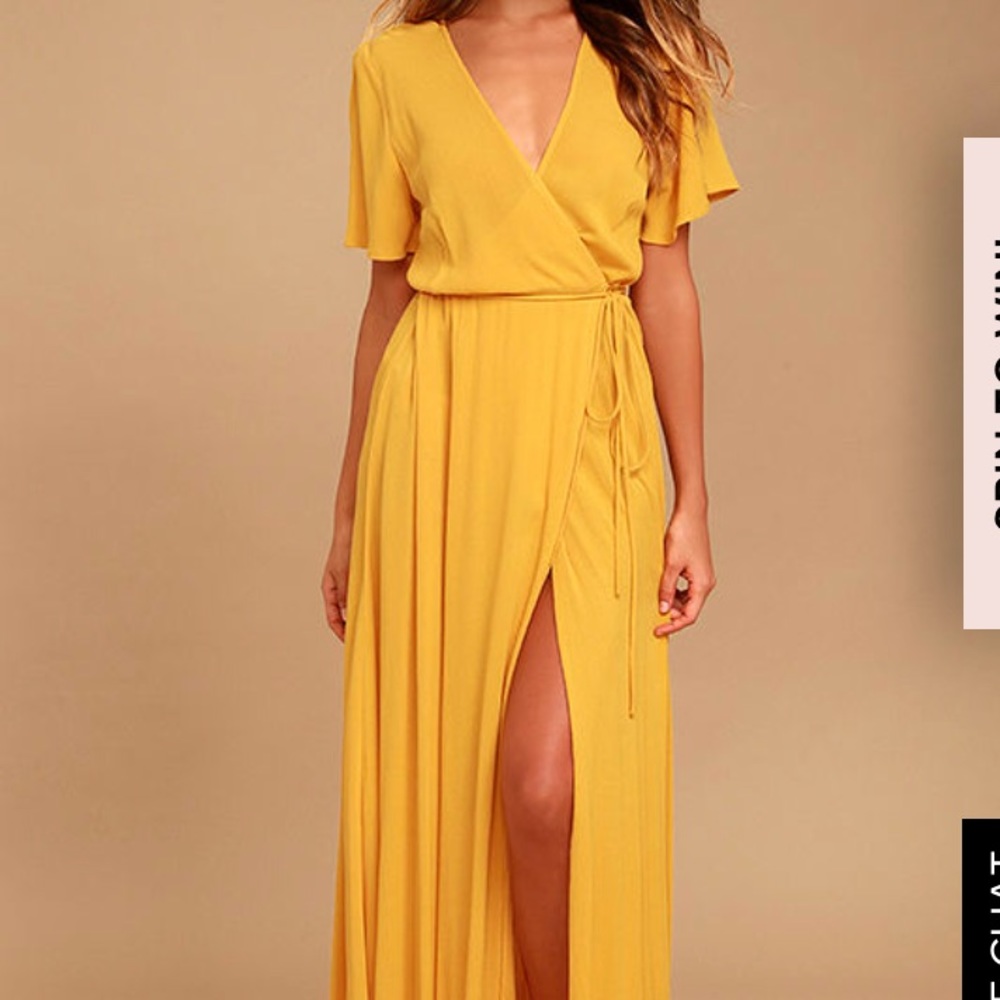 Lulus Golden yellow Maxi Dress