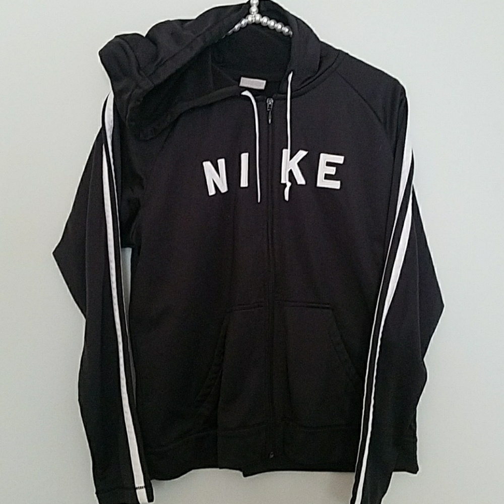 Nike Zip Up. Black hooded.