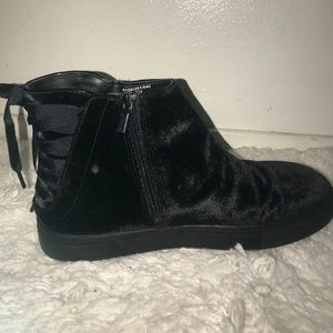 Zara Velvet High-Top Sneakers